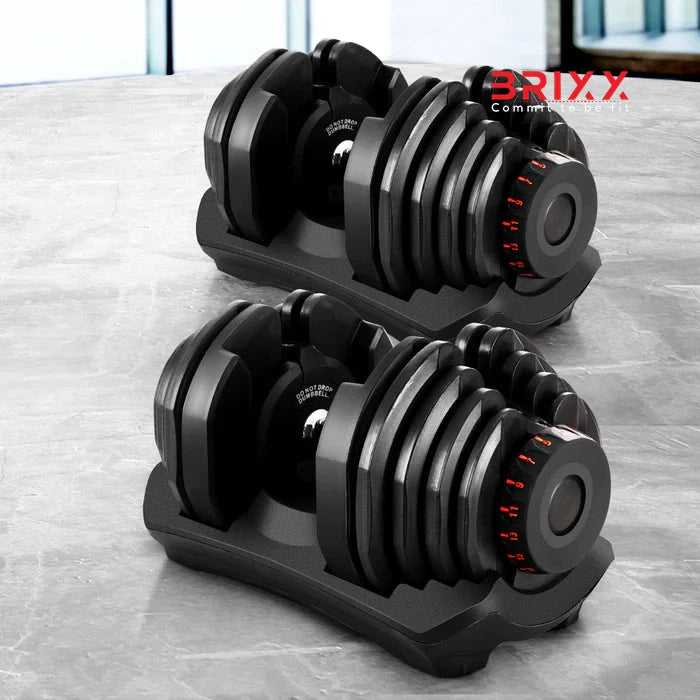 Adjustable Dumbbells - BRIXX FITNESS