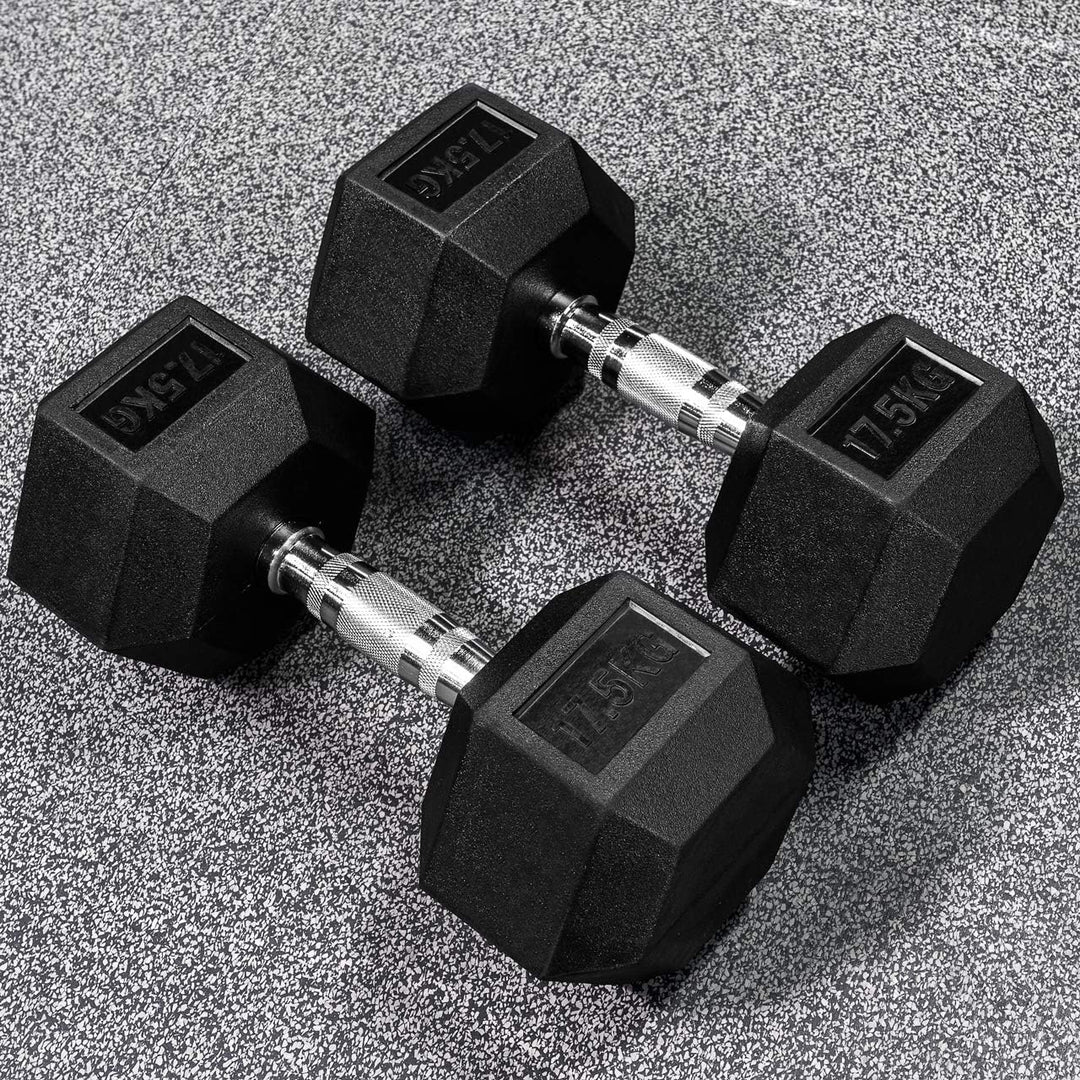 BRIXX 17.5kg - 30kg Hex Dumbbell & Rack Set | 6 Pairs - 285kg Package - BRIXX FITNESS