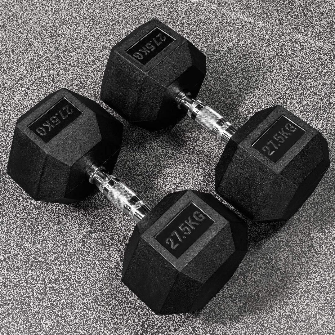 BRIXX 25kg - 40kg Hex Dumbbell & Rack Set | 7 Pairs - 395kg Package