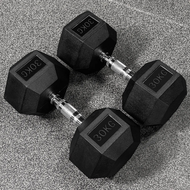 BRIXX 17.5kg - 30kg Hex Dumbbell & Rack Set | 6 Pairs - 285kg Package - BRIXX FITNESS