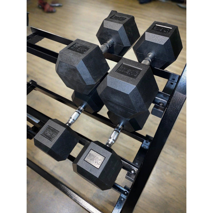 BRIXX 17.5kg - 30kg Hex Dumbbell & Rack Set | 6 Pairs - 285kg Package - BRIXX FITNESS