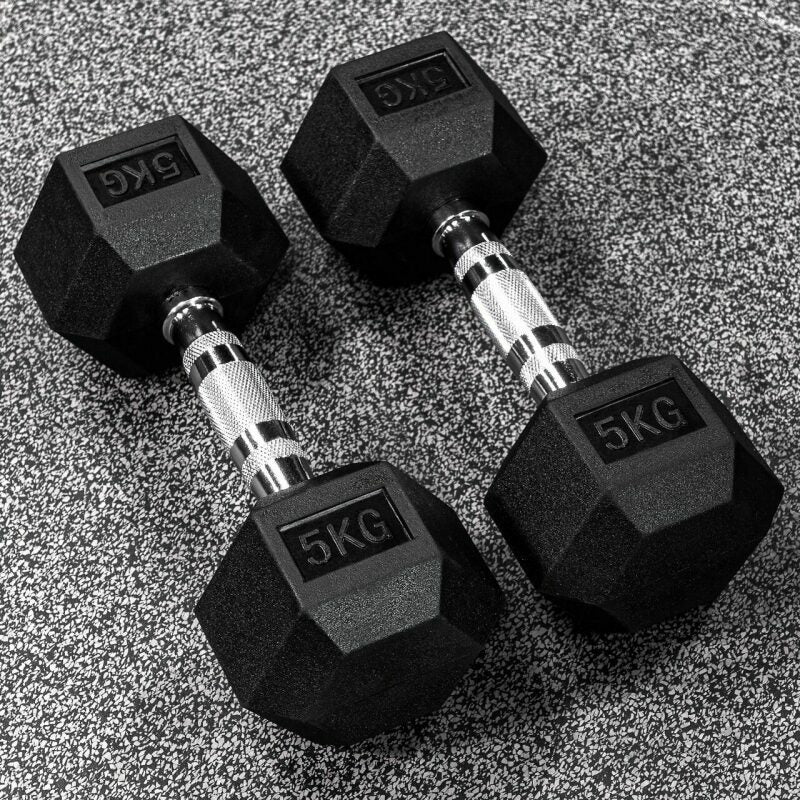 BRIXX 2.5kg - 15kg Hex Dumbbell & Rack Set | 6 Pairs - 105kg Package - BRIXX FITNESS