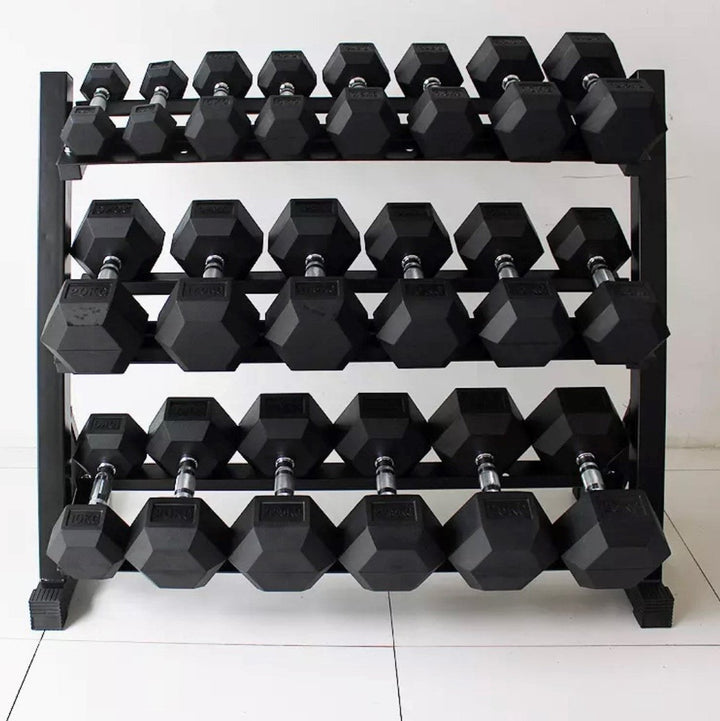 BRIXX 2.5kg - 25kg Hex Dumbbell & Rack Set | 10 Pairs - 275KG Package - BRIXX FITNESS