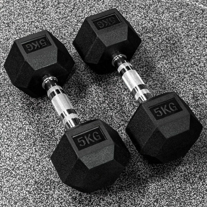 BRIXX 2.5kg - 25kg Hex Dumbbell & Rack Set | 6 Pairs - 155KG Package - BRIXX FITNESS