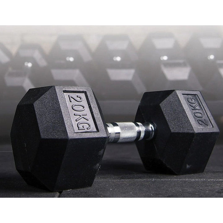 BRIXX 2.5kg - 30kg Hex Dumbbell & 2 Rack Set | 12 Pairs - 390KG Package - BRIXX FITNESS