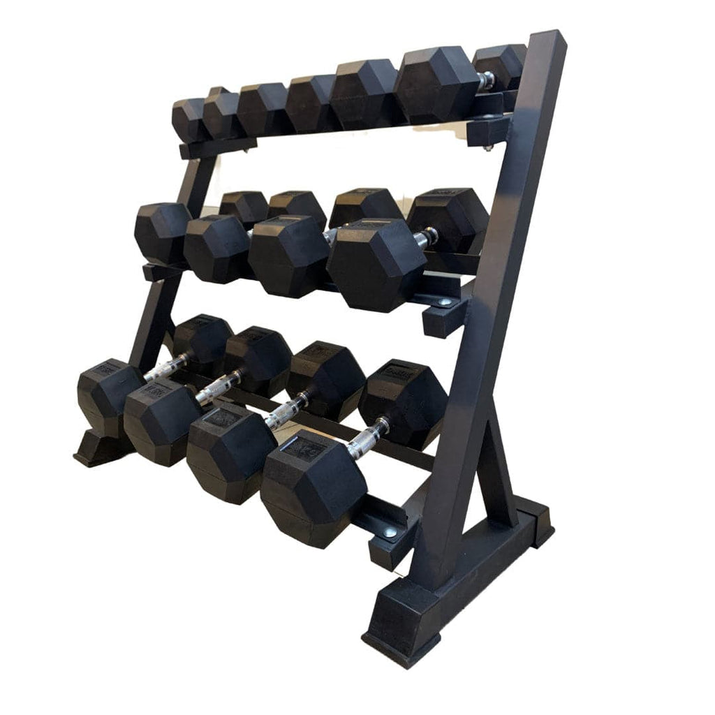 BRIXX 25kg - 40kg Hex Dumbbell & Rack Set | 7 Pairs - 395kg Package - BRIXX FITNESS