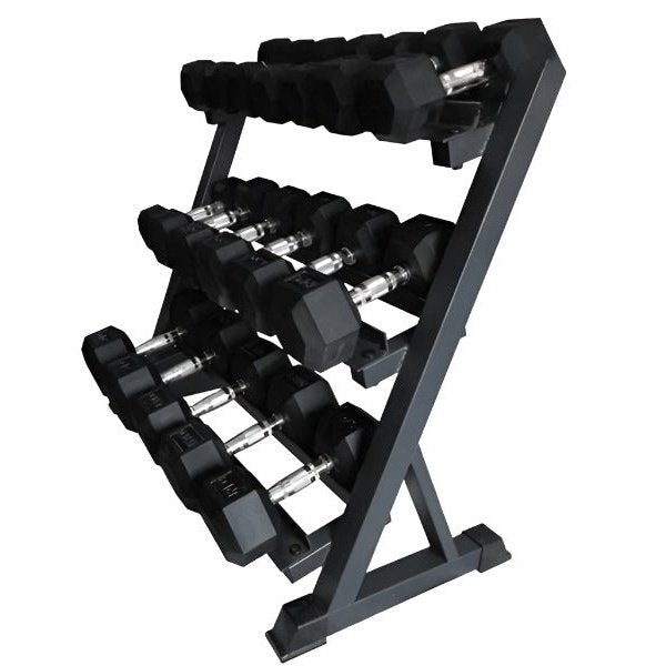 BRIXX 5kg - 30kg Hex Dumbbell Set & Rack | 6 Pairs - 210kg Package - BRIXX FITNESS