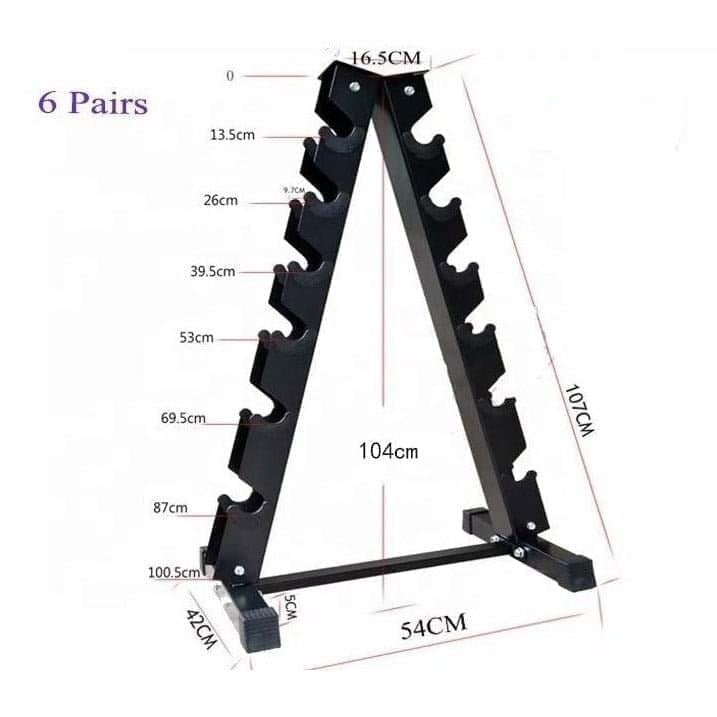 BRIXX 6 Tier Dumbbell Storage Rack - BRIXX FITNESS