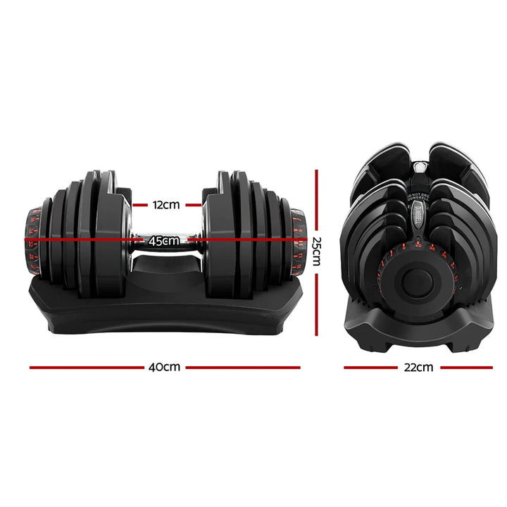 BRIXX Adjustable Dumbbell 40kg - Pair - BRIXX FITNESS