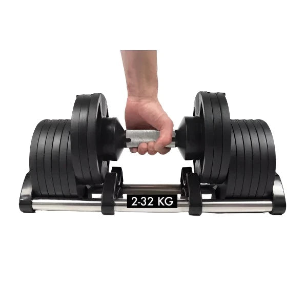 BRIXX Adjustable Dumbbells 32kg - Pair - BRIXX FITNESS