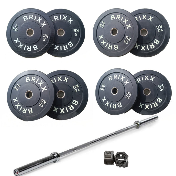 BRIXX Classic Olympic Bumper Plates - 100kg Package - BRIXX FITNESS