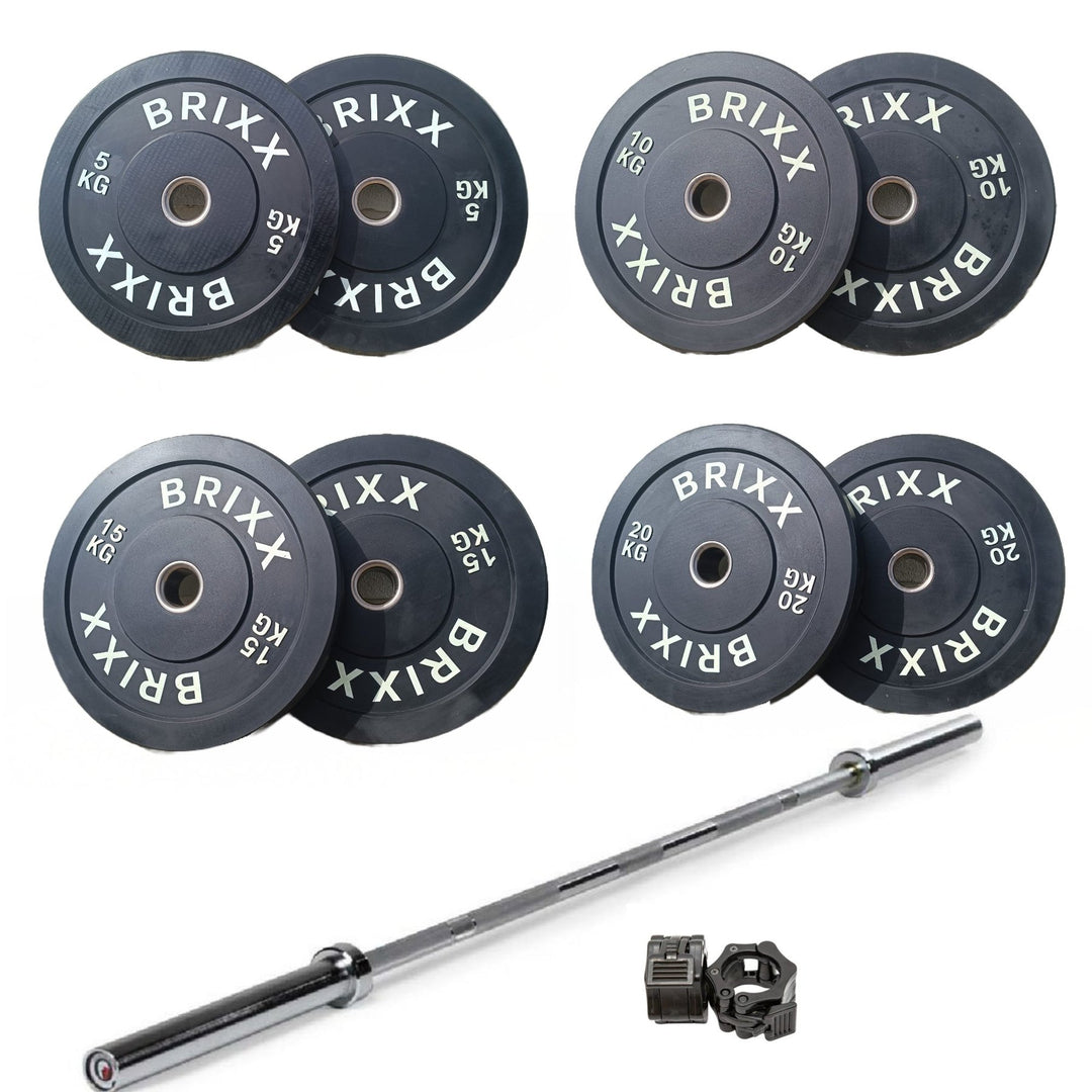 BRIXX Classic Olympic Bumper Plates - 130kg Package - BRIXX FITNESS