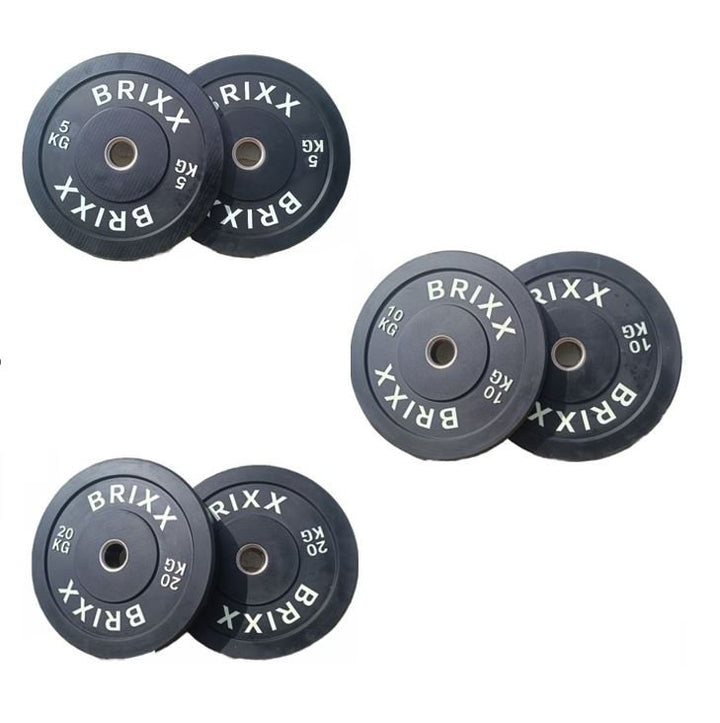 BRIXX Classic Olympic Bumper Plates - 70kg Package - BRIXX FITNESS