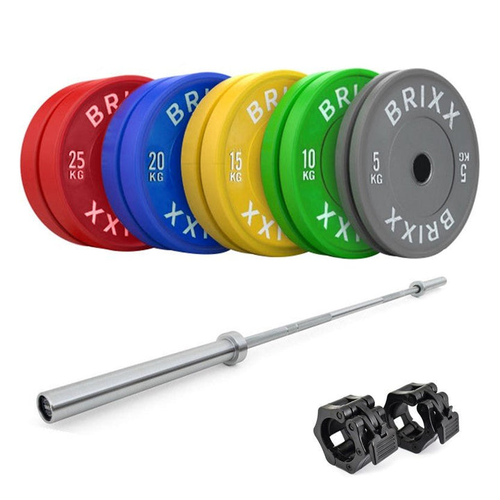 BRIXX Zeus 2000 Power Rack, Bench, Plates & Barbell Package - BRIXX FITNESS